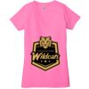 Ladies' Jersey Short-Sleeve Deep V-Neck T-Shirt Thumbnail