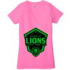 Ladies' Jersey Short-Sleeve Deep V-Neck T-Shirt Thumbnail