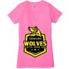 Ladies' Jersey Short-Sleeve Deep V-Neck T-Shirt Thumbnail