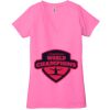 Ladies' Jersey Short-Sleeve Deep V-Neck T-Shirt Thumbnail