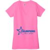 Ladies' Jersey Short-Sleeve Deep V-Neck T-Shirt Thumbnail