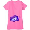 Ladies' Jersey Short-Sleeve Deep V-Neck T-Shirt Thumbnail
