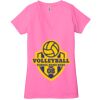 Ladies' Jersey Short-Sleeve Deep V-Neck T-Shirt Thumbnail