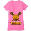 Ladies' Jersey Short-Sleeve Deep V-Neck T-Shirt Thumbnail