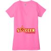 Ladies' Jersey Short-Sleeve Deep V-Neck T-Shirt Thumbnail
