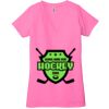 Ladies' Jersey Short-Sleeve Deep V-Neck T-Shirt Thumbnail