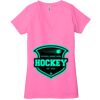 Ladies' Jersey Short-Sleeve Deep V-Neck T-Shirt Thumbnail