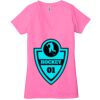 Ladies' Jersey Short-Sleeve Deep V-Neck T-Shirt Thumbnail