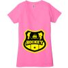Ladies' Jersey Short-Sleeve Deep V-Neck T-Shirt Thumbnail