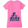 Ladies' Jersey Short-Sleeve Deep V-Neck T-Shirt Thumbnail