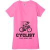 Ladies' Jersey Short-Sleeve Deep V-Neck T-Shirt Thumbnail