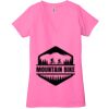 Ladies' Jersey Short-Sleeve Deep V-Neck T-Shirt Thumbnail