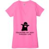 Ladies' Jersey Short-Sleeve Deep V-Neck T-Shirt Thumbnail