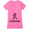 Ladies' Jersey Short-Sleeve Deep V-Neck T-Shirt Thumbnail