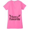 Ladies' Jersey Short-Sleeve Deep V-Neck T-Shirt Thumbnail