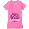 Ladies' Jersey Short-Sleeve Deep V-Neck T-Shirt Thumbnail
