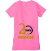 Ladies' Jersey Short-Sleeve Deep V-Neck T-Shirt Thumbnail