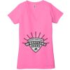 Ladies' Jersey Short-Sleeve Deep V-Neck T-Shirt Thumbnail