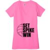 Ladies' Jersey Short-Sleeve Deep V-Neck T-Shirt Thumbnail