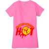 Ladies' Jersey Short-Sleeve Deep V-Neck T-Shirt Thumbnail