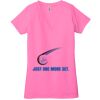 Ladies' Jersey Short-Sleeve Deep V-Neck T-Shirt Thumbnail