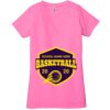 Ladies' Jersey Short-Sleeve Deep V-Neck T-Shirt Thumbnail