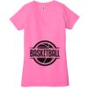 Ladies' Jersey Short-Sleeve Deep V-Neck T-Shirt Thumbnail