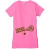 Ladies' Jersey Short-Sleeve Deep V-Neck T-Shirt Thumbnail