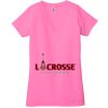 Ladies' Jersey Short-Sleeve Deep V-Neck T-Shirt Thumbnail