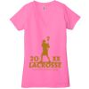 Ladies' Jersey Short-Sleeve Deep V-Neck T-Shirt Thumbnail