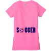 Ladies' Jersey Short-Sleeve Deep V-Neck T-Shirt Thumbnail