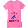 Ladies' Jersey Short-Sleeve Deep V-Neck T-Shirt Thumbnail