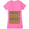 Ladies' Jersey Short-Sleeve Deep V-Neck T-Shirt Thumbnail