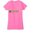 Ladies' Jersey Short-Sleeve Deep V-Neck T-Shirt Thumbnail