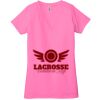 Ladies' Jersey Short-Sleeve Deep V-Neck T-Shirt Thumbnail