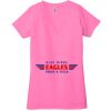 Ladies' Jersey Short-Sleeve Deep V-Neck T-Shirt Thumbnail