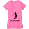 Ladies' Jersey Short-Sleeve Deep V-Neck T-Shirt Thumbnail