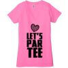Ladies' Jersey Short-Sleeve Deep V-Neck T-Shirt Thumbnail