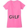 Ladies' Jersey Short-Sleeve Deep V-Neck T-Shirt Thumbnail