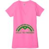 Ladies' Jersey Short-Sleeve Deep V-Neck T-Shirt Thumbnail
