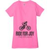 Ladies' Jersey Short-Sleeve Deep V-Neck T-Shirt Thumbnail