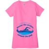 Ladies' Jersey Short-Sleeve Deep V-Neck T-Shirt Thumbnail