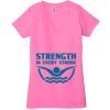 Ladies' Jersey Short-Sleeve Deep V-Neck T-Shirt Thumbnail