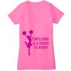 Ladies' Jersey Short-Sleeve Deep V-Neck T-Shirt Thumbnail