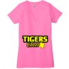 Ladies' Jersey Short-Sleeve Deep V-Neck T-Shirt Thumbnail