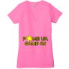 Ladies' Jersey Short-Sleeve Deep V-Neck T-Shirt Thumbnail