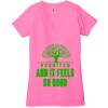 Ladies' Jersey Short-Sleeve Deep V-Neck T-Shirt Thumbnail