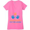 Ladies' Jersey Short-Sleeve Deep V-Neck T-Shirt Thumbnail