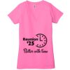 Ladies' Jersey Short-Sleeve Deep V-Neck T-Shirt Thumbnail