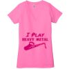 Ladies' Jersey Short-Sleeve Deep V-Neck T-Shirt Thumbnail